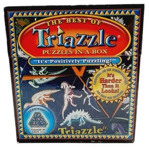 🍒4 for $20🍒 TRIAZZLE Glow Dino Bones puzzle Kids Toy Dinosaurs Brain Teaser